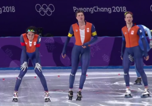 ploegenachtervolging mannen finish B-finale PyeongChang