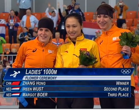podium-1000-meter-dames-sochi-2014