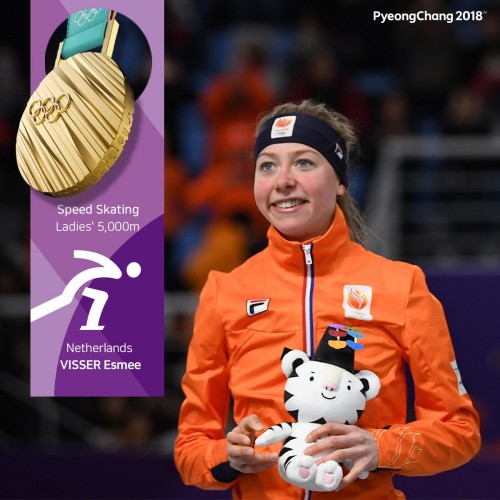 Esmee Visser PyeongChang podiumfoto