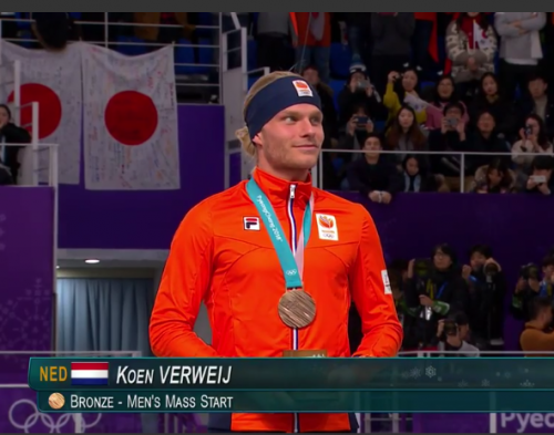 Koen Verweij trots brons mass start PyeongChang